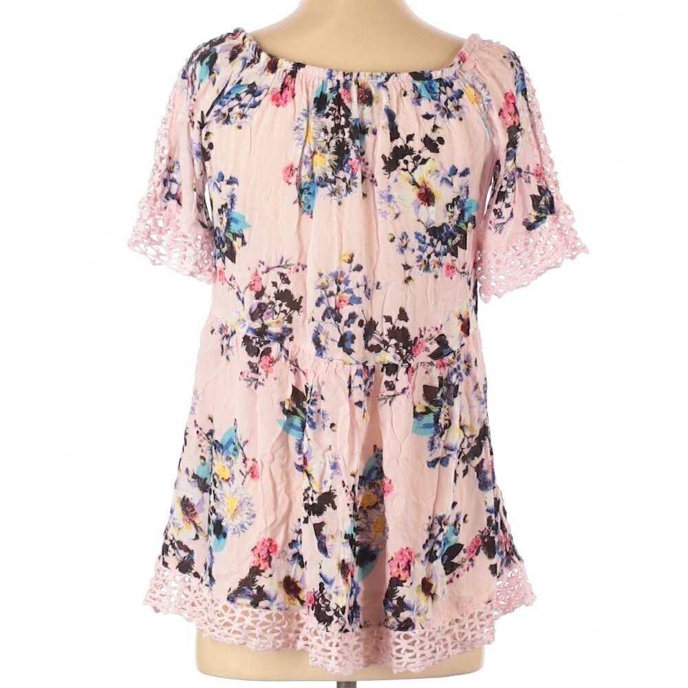 ASOS Pink Floral/Lace Short sleeve Mini Dress XS